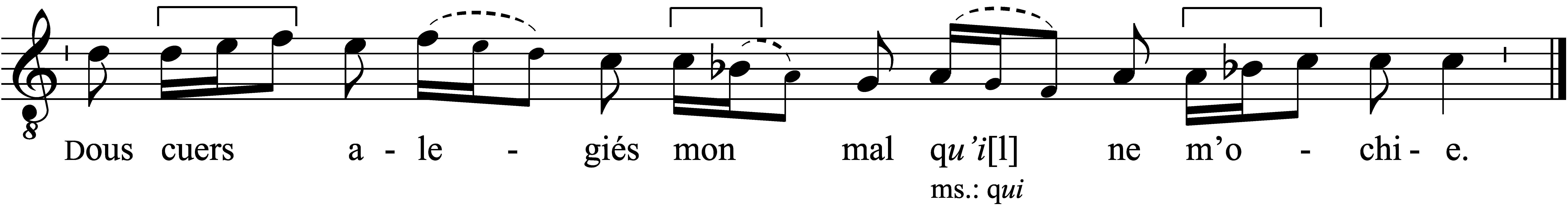 Refrain musical notation